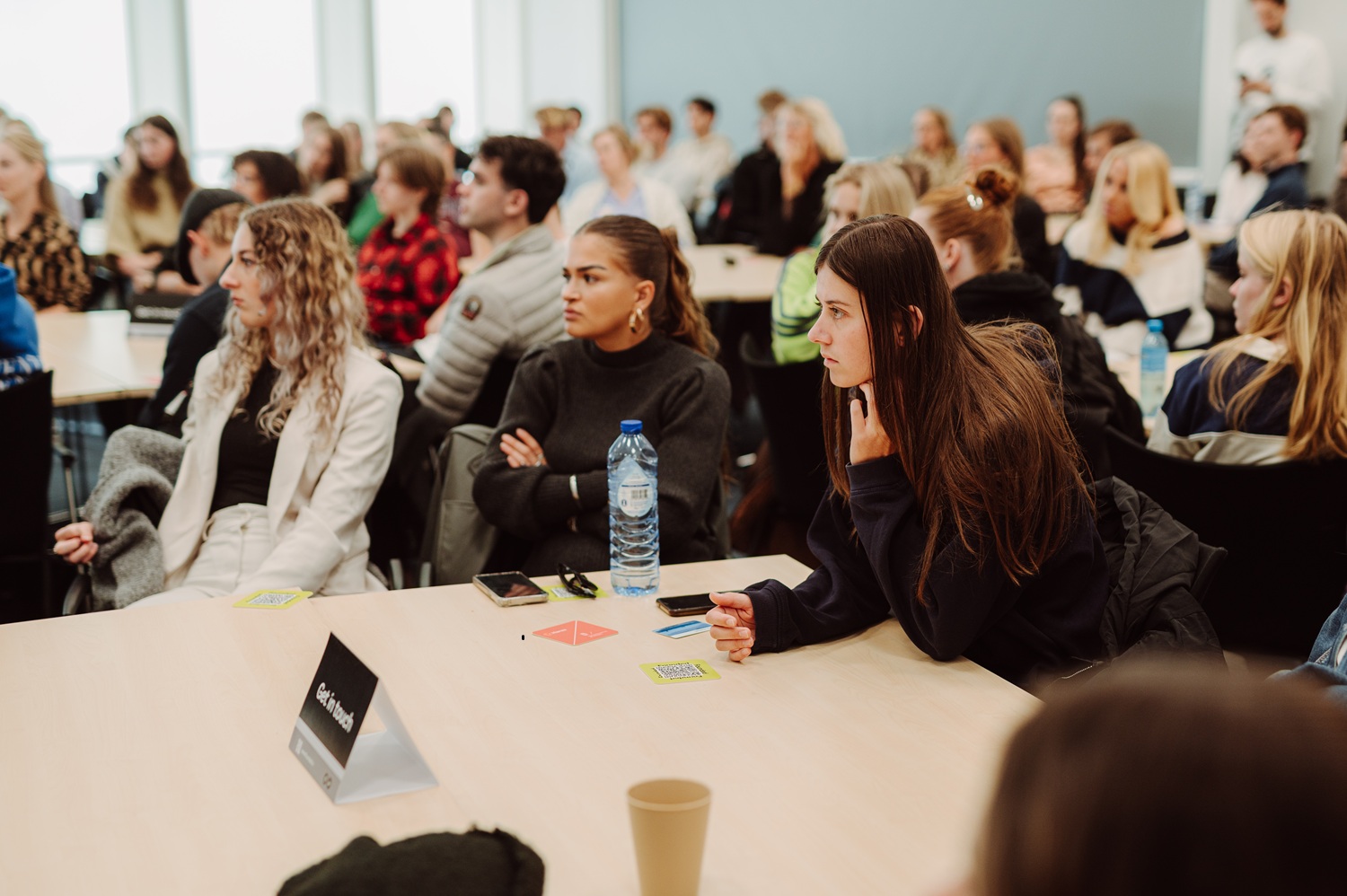 Studenten tijdens deze bijeenkomst