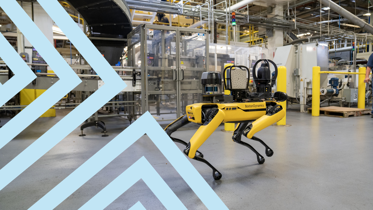Een robot in een smart factory