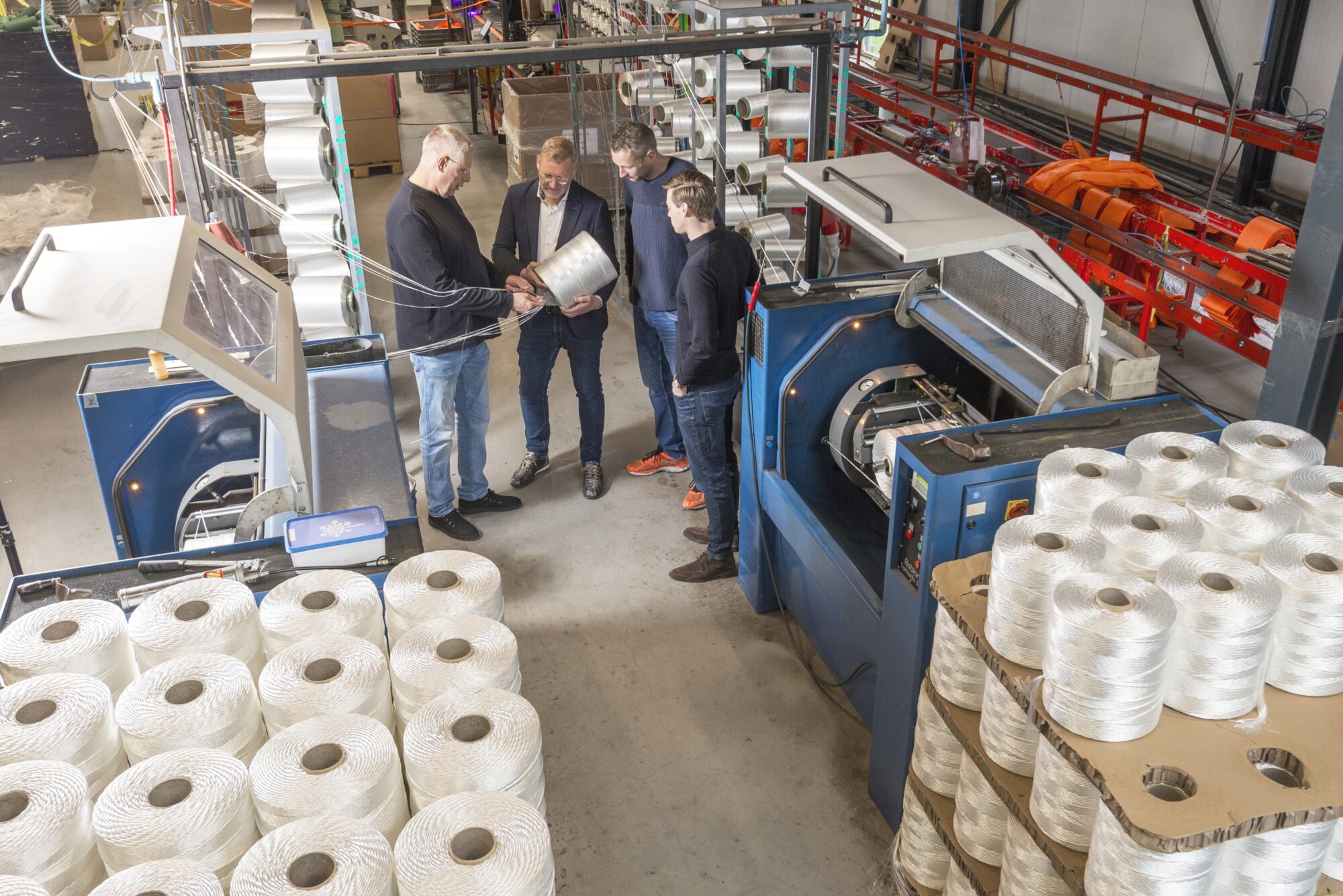 Erik Boon (Ebotex), Ruud van Dijk (NOM), Dennis Stegmeijer (Ebotex) en Alexander Draaijer (NOM)