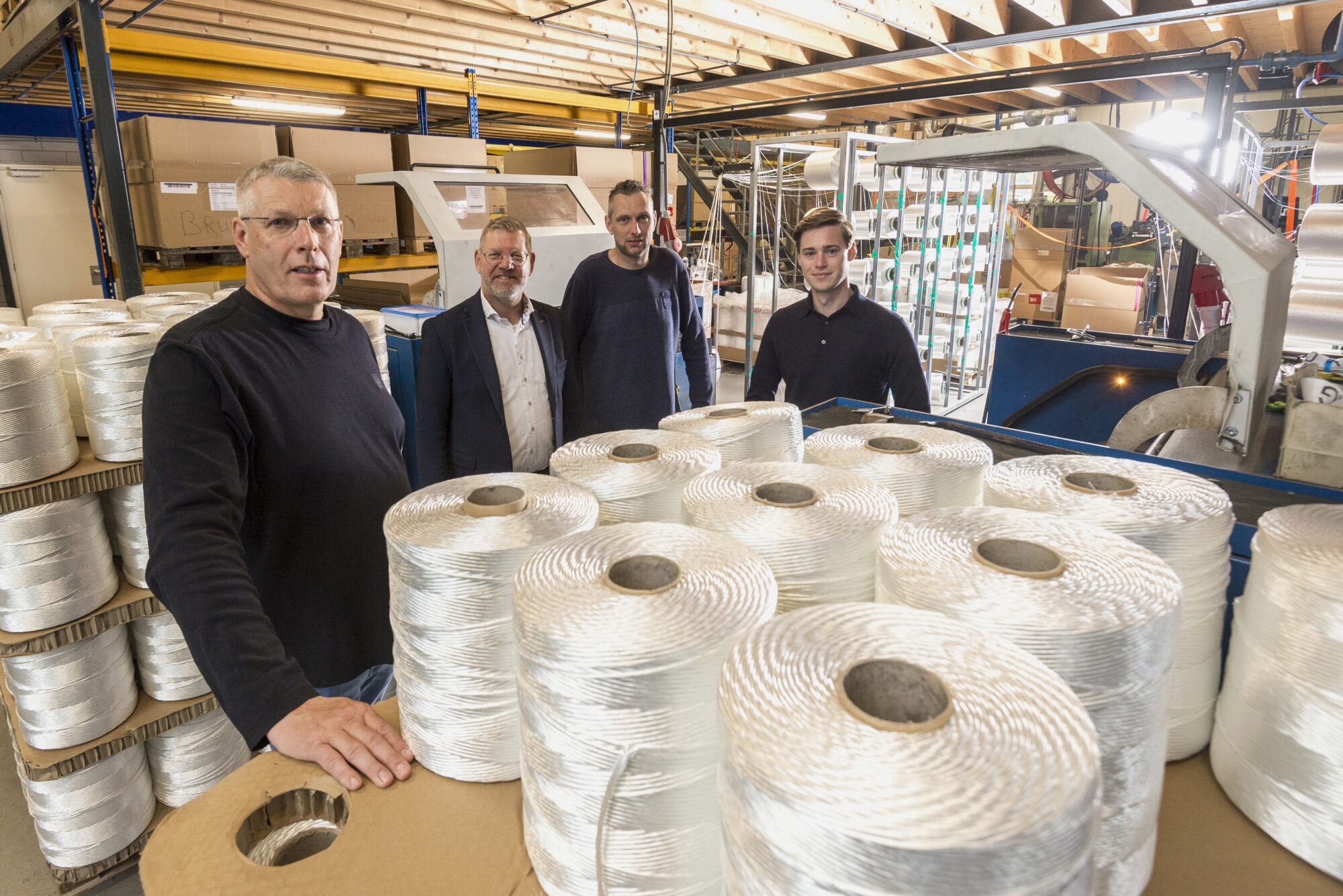 Erik Boon (Ebotex), Ruud van Dijk (NOM), Dennis Stegmeijer (Ebotex) en Alexander Draaijer (NOM)