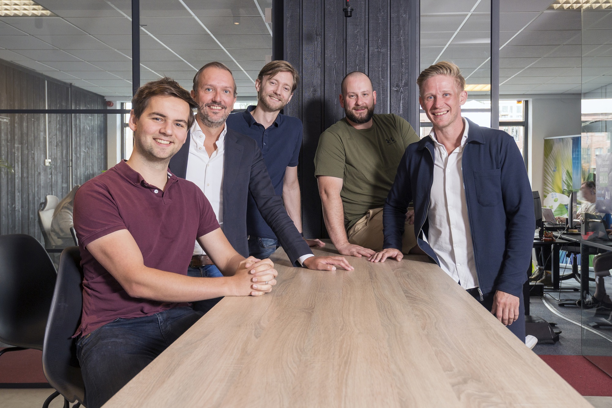 Boudewijn Hulst (NOM), Reno Minnema (FOM), Joost Biezeno (NOM), Jaldert Veeman (Support Squad) en Michel Norbruis (Support Squad)