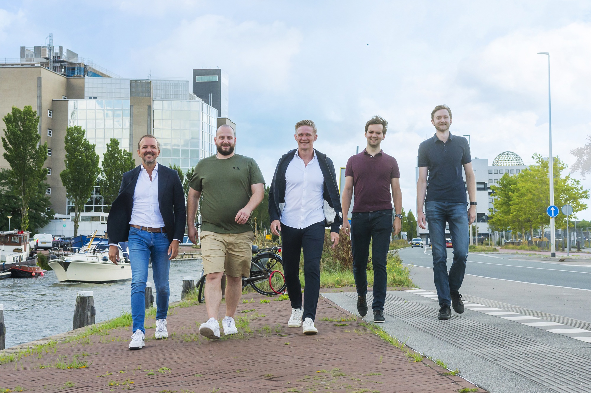 Reno Minnema (FOM), Jaldert Veeman (Support Squad) en Michel Norbruis (Support Squad), Boudewijn Hulst (NOM) en Joost Biezeno (NOM)