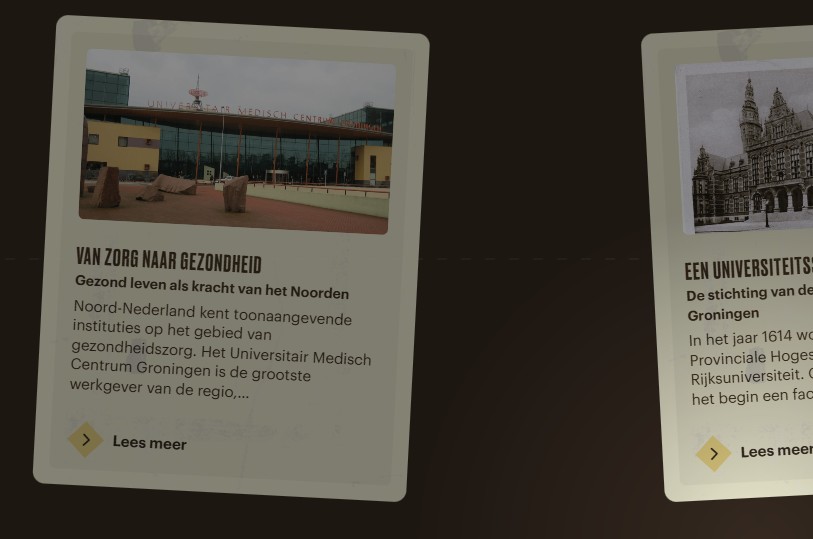 Screenshot van de tijdlijn Gezond Leven