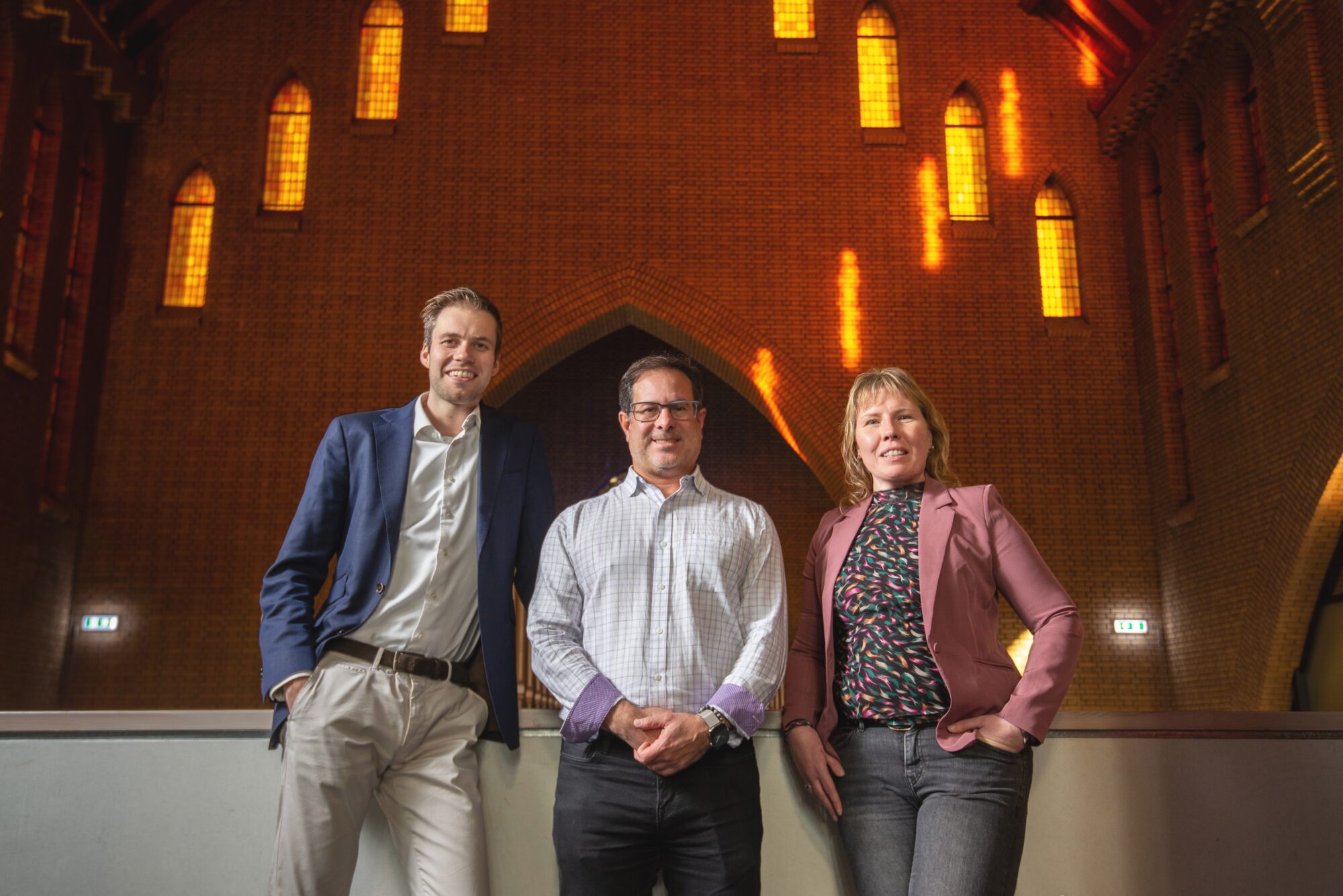 Thomas Hekman (NOM), Jose Porro (Cobalt Global Water) en Betty Postma (NOM)